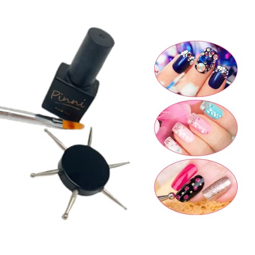 JLEivvi Nail Dotting Tool, UV Gel Painting Nail Art Circular Dotting Tool Disc Nail Tools Dot Painting Nail Polish Carving Tools Salon Decoration Manicure Tools for Embossing Pattern Clay Sculpting