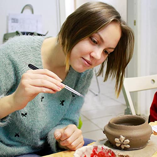 5Pcs Clay Sculpting Tools,Silicone Sculpting Tools Soft Rubber Polymer Clay Tools Silicone Paint Brush Pen Tip Carving Modelling Clay Tools Set for Pottery Sculpture Cake Fondant Decoration