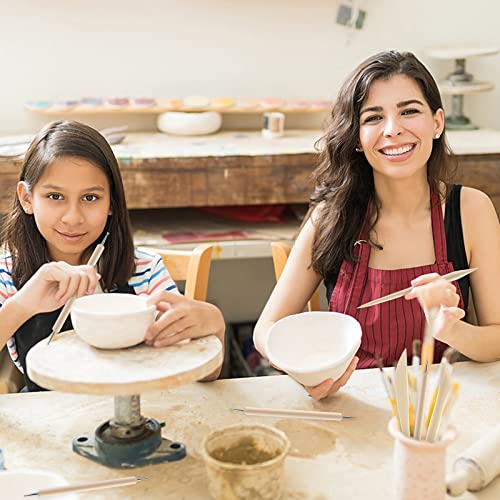 Grevosea 10 Pieces Polymer Clay Tools, Clay Sculpting Tools Clay Modelling Tools Wooden Clay Tools Pottery Tools Kit for DIY Art Crafts Modeling Shaping Carving Dotting Lines Emboss