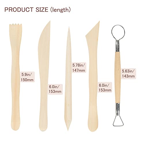 11Pcs Clay Sculpting Tools, Wax Carvers Tools, DY.2ten Double-Ended Stainless Steel Wax Clay Sculpting Carving DIY Tools, Clay Model Pottery Tools Set, Wooden Pottery Carving Tool for Art Crafts