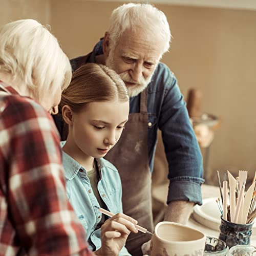 Grevosea 10 Pieces Polymer Clay Tools, Clay Sculpting Tools Clay Modelling Tools Wooden Clay Tools Pottery Tools Kit for DIY Art Crafts Modeling Shaping Carving Dotting Lines Emboss