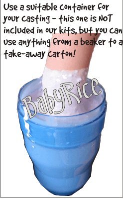 BabyRice Chromatic (Colour Change) Alginate Impression Moulding Material Powder - just add Water 500g Fast Set