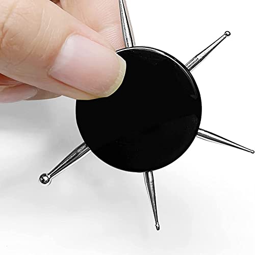 JLEivvi Nail Dotting Tool, UV Gel Painting Nail Art Circular Dotting Tool Disc Nail Tools Dot Painting Nail Polish Carving Tools Salon Decoration Manicure Tools for Embossing Pattern Clay Sculpting