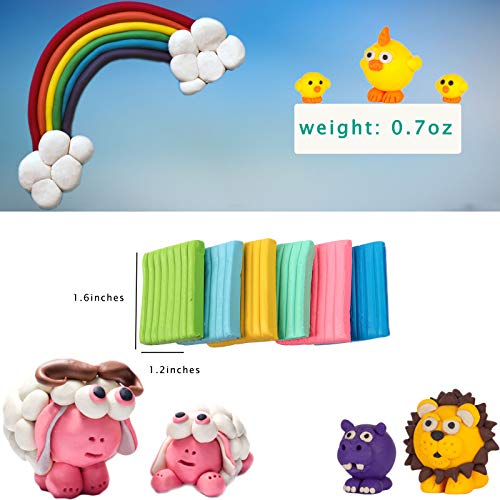 Softifund Polymer Clay Set, 24 Colors of Baked Clay, Soft Modeling Clay Kit DIY with Sculpting Tools, Art Crafts Best Gift for Boys and Girls