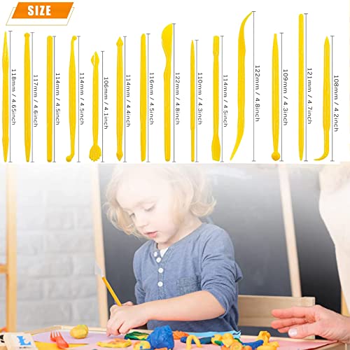 14Pcs Polymer Clay Tools, Plastic Clay Tools, Clay Modelling Tools, Sculpting Tools, Pottery Tools, Clay Tools Sculpting, Air Dry Clay Tools, Modelling Tools for Art Carving, Embossing, Shaping
