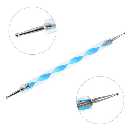 QWORK® Nail Dotting Pen, Dotting Painting Pen, Polish Carving Tool, Dotting Tools Set for Nail Art, Embossing Pattern, Clay Sculpting,10PCS