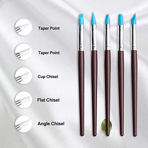 Clay Sculpting Tools, 30Pcs Ceramic Wooden Pottery Carving Tool Set, Pottery Clay Modeling Tool Kit with Portable Bag for Beginners Professional Art Crafts