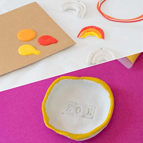 Creative Deco Air Dry Clay | 500g White Clay | Air Drying Clay Perfect Modelling Clay for Kids, Adult, Teenagers and Artist in Craft & DIY Projects | Self-Hardening & Non-Sticking Polymer Clay