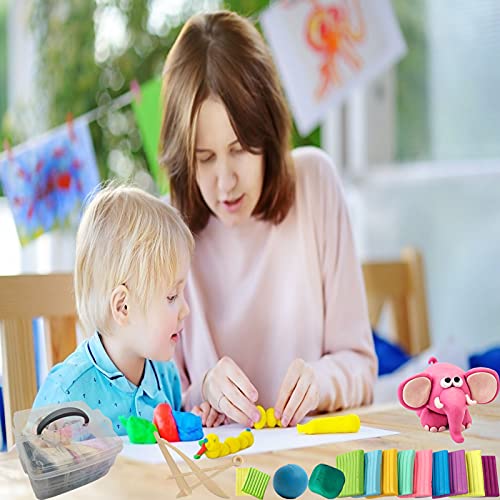 Softifund Polymer Clay Set, 24 Colors of Baked Clay, Soft Modeling Clay Kit DIY with Sculpting Tools, Art Crafts Best Gift for Boys and Girls