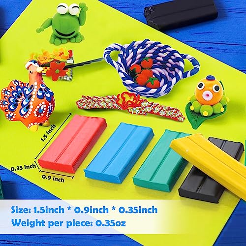 Polymer Clay, 12 Colors Modeling Clay, DIY Oven Bake Molding Clay for Kids with Sculpting Clay Tools, Art Craft Gift for Kids