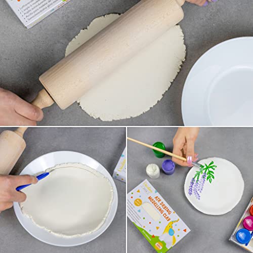 Creative Deco Air Dry Clay | 500g White Clay | Air Drying Clay Perfect Modelling Clay for Kids, Adult, Teenagers and Artist in Craft & DIY Projects | Self-Hardening & Non-Sticking Polymer Clay