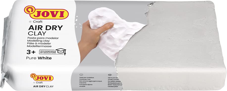 Jovi Air Dry - Sculpting Paste, Air Drying Without Oven, Pure White, Easy to Clean, 1 Kilo (86)