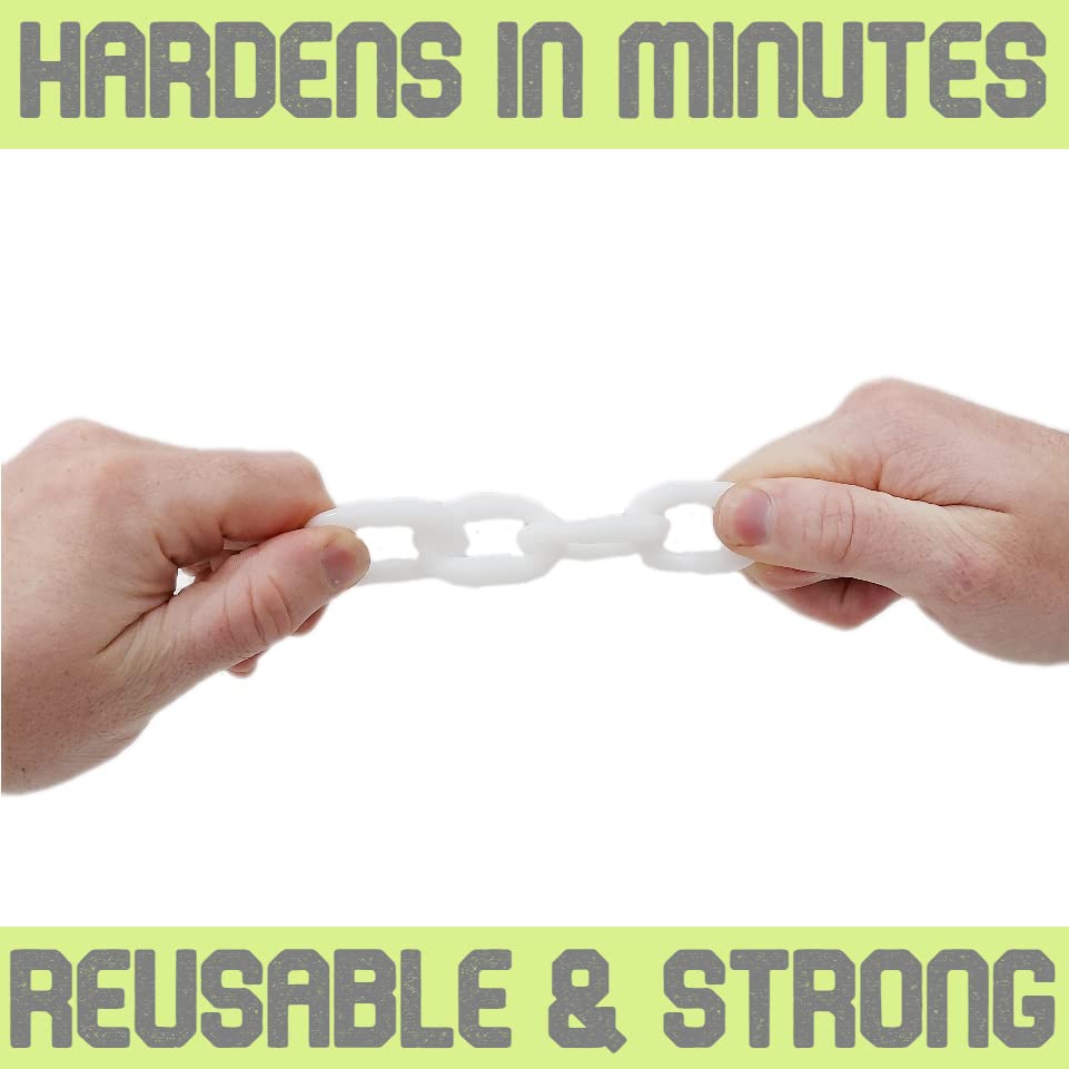 Thermoworx Whitemorph 100g. Hand mouldable bioplastic. Melt, Mould and Reuse.