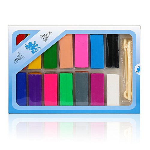 H&S Polymer Clay 650g 26 Colours Oven Bake Polymer Clay Block Modelling Moulding Tool Set