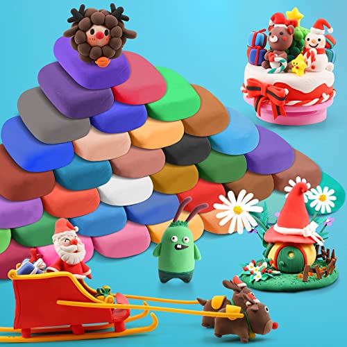 YILAIDA Air Dry Clay, 36 Colors Modeling Clay Ultra Light Air Drying Magic Clay, No Sticky and No-Toxic, DIY Educational Creative Kit for Kids