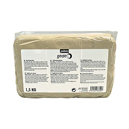 Pebeo Gedeo Air Drying Clay, Natural,White,1.5 Kg