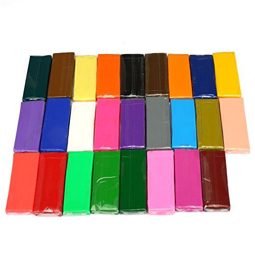 H&S Polymer Clay 650g 26 Colours Oven Bake Polymer Clay Block Modelling Moulding Tool Set