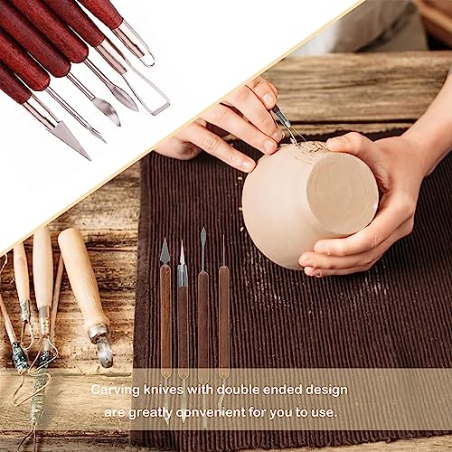 12Pcs Sculpting Tools, Clay Sculpting Modelling Tools Clay Air Drying Tools for Carving Art Crafts, Air Dry Clay Tool Set for Adults Kids Pottery Craft Baking, DIY Clay Carving Set