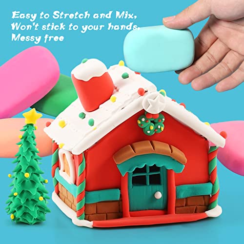 YILAIDA Air Dry Clay, 36 Colors Modeling Clay Ultra Light Air Drying Magic Clay, No Sticky and No-Toxic, DIY Educational Creative Kit for Kids