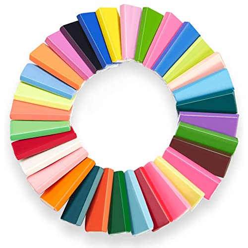 Modelling Clay Set - 32 Colors 800g/1.8LB Oven Bake Polymer Clay DIY Air Dry Clay DIY Polymer Clay Kit with Modeling Tools,Polymer Clay Toy for Kids/Best Gifts for Kids