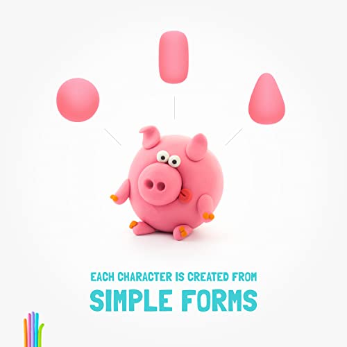 HEY CLAY Birds Set - Colourful Modeling Air Dry Clay for Kids - Air Dry Clay Kit 15 cans and sculpting tools with Fun Interactive Instructions App