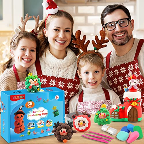 YILAIDA Air Dry Clay, 36 Colors Modeling Clay Ultra Light Air Drying Magic Clay, No Sticky and No-Toxic, DIY Educational Creative Kit for Kids