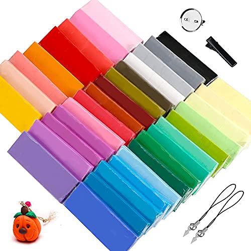 Polymer Clay, 36 Colours, Safe and Non-Toxic Polymer Clay, DIY Clay Gift for Children (Colour)
