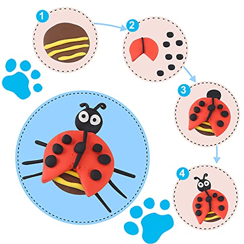 24 Colors Air Dry Clay Ultra Light Modeling Soft Clay Set with Modeling Tools and Project, No-Sticky and Non-Toxic Best DIY Educational Creative Gift for Kids