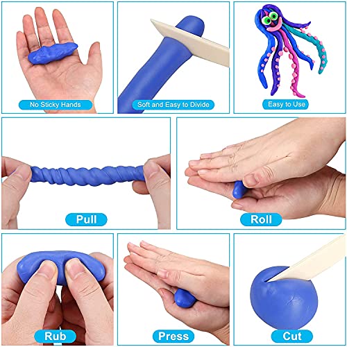 Polymer Clay, 36 Colours, Safe and Non-Toxic Polymer Clay, DIY Clay Gift for Children (Colour)