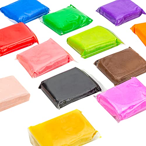 NEW Air Dry Clay, 24 Colours Ultra Light Modeling Clay with 3 Sculpting Tools, Magic Coloured Clay, Non-Toxic Dough, DIY Gift, Children Educational Toys, Multicoloured (NT007)