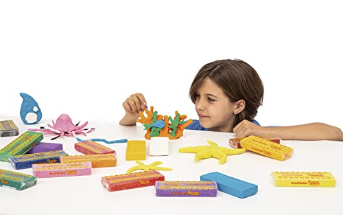 Jovi Plastilina Reusable Non-Drying Modeling Clay; .5 oz. Rolls, Set of 6 Colors, Perfect for Arts and Crafts Projects