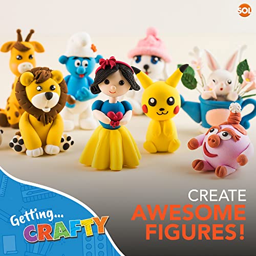 3pk Modelling Clay | 16 Assorted Colours Clay | Safe and Non Toxic Moulding Clay | Modeling Clay for Kids | Non Hardening Block Clay | Soft Clay for DIY Arts and Crafts