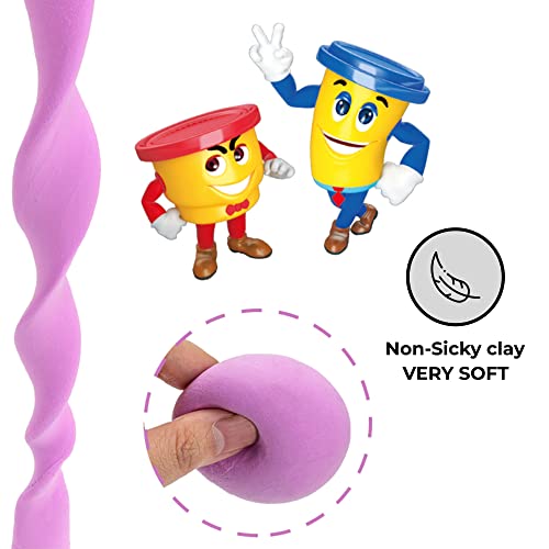 NEW Air Dry Clay, 24 Colours Ultra Light Modeling Clay with 3 Sculpting Tools, Magic Coloured Clay, Non-Toxic Dough, DIY Gift, Children Educational Toys, Multicoloured (NT007)