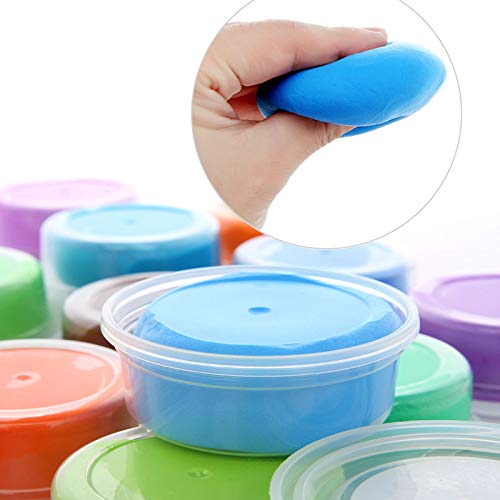 24 Colors Air Dry Clay Ultra Light Modeling Soft Clay Set with Modeling Tools and Project, No-Sticky and Non-Toxic Best DIY Educational Creative Gift for Kids