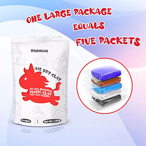 Modeling Clay for Kids, Molding Magic Clay for Kids Air Dry Clay, Super Soft Clay, Art Crafts Toys Gifts for Age 3 4 5 6 7 8+ Years Old Boys Girls Kids, 3.5oz/Bag(White)
