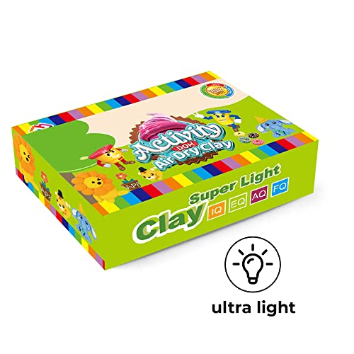 NEW Air Dry Clay, 24 Colours Ultra Light Modeling Clay with 3 Sculpting Tools, Magic Coloured Clay, Non-Toxic Dough, DIY Gift, Children Educational Toys, Multicoloured (NT007)