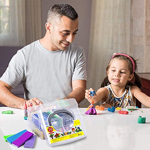 Polymer Clay, 36 Colours, Safe and Non-Toxic Polymer Clay, DIY Clay Gift for Children (Colour)