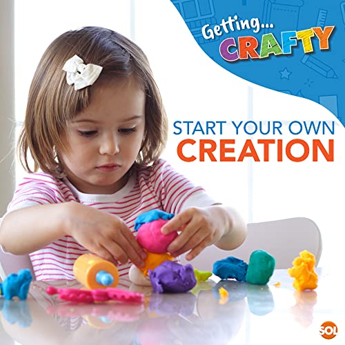 3pk Modelling Clay | 16 Assorted Colours Clay | Safe and Non Toxic Moulding Clay | Modeling Clay for Kids | Non Hardening Block Clay | Soft Clay for DIY Arts and Crafts