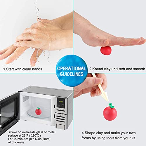 Polymer Clay, 36 Colours, Safe and Non-Toxic Polymer Clay, DIY Clay Gift for Children (Colour)