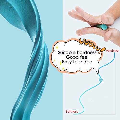 Modeling Clay for Kids, Molding Magic Clay for Kids Air Dry Clay, Super Soft Clay, Art Crafts Toys Gifts for Age 3 4 5 6 7 8+ Years Old Boys Girls Kids, 3.5oz/Bag(White)