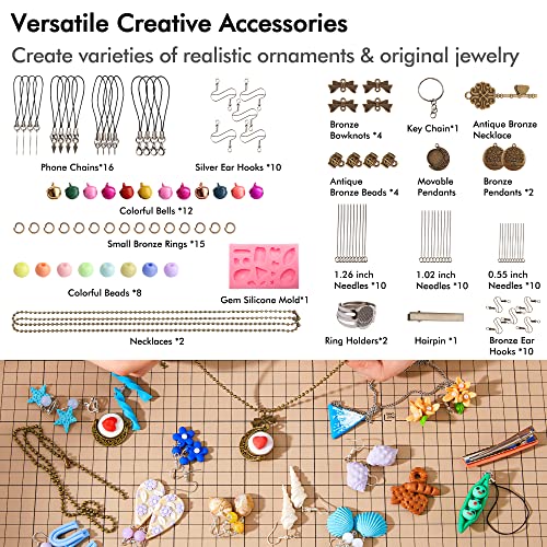 Polymer Clay, Shuttle Art 60 Colours Oven Bake Modeling Clay Kit with 19 Sculpting Clay Tools and Accessories, Non-Stick, Non-Toxic, Ideal DIY Craft Gifts for Kids