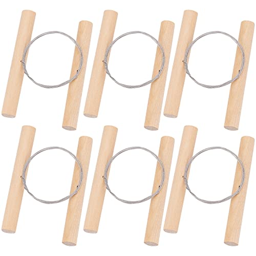 GORGECRAFT 6PCS Clay Cutters Wire Steel Wire Clay Cutting Tool Wooden Handles Cheese Plasticine Dough Mud Line Pottery Cutting Tools for Artists Ceramic Art Sculpture Crafts Supplies