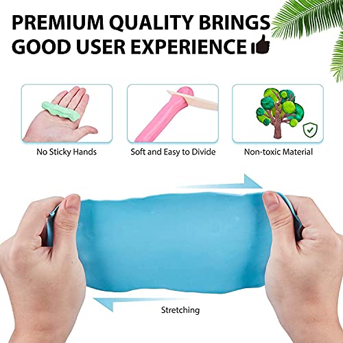 YILAIDA 62 Colors Oven Bake Modeling Clay, Non-Toxic & Safe, Polymer Clay Starter Kit with Sculpting Tools, Crafts Gift for Kids/Beginners/Adults