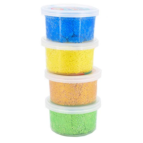 Kreative Kids Metallic Modelling Foam Wacky Monsters Craft Kit | Creates 4 Dinosaurs with Foam and Dough | Kids Craft Set