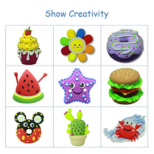 Air Dry Clay Kit,iFergoo 24 Colors Modeling Clay for Kids,with Free Tools and Manuals,Wonderful Air Hardening Clay,Educational Creative Gift for Kids.