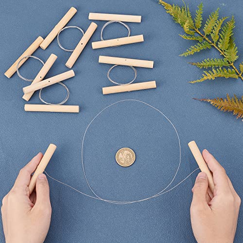 GORGECRAFT 6PCS Clay Cutters Wire Steel Wire Clay Cutting Tool Wooden Handles Cheese Plasticine Dough Mud Line Pottery Cutting Tools for Artists Ceramic Art Sculpture Crafts Supplies