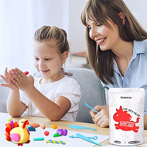 Modeling Clay for Kids, Molding Magic Clay for Kids Air Dry Clay, Super Soft Clay, Art Crafts Toys Gifts for Age 3 4 5 6 7 8+ Years Old Boys Girls Kids, 3.5oz/Bag(White)