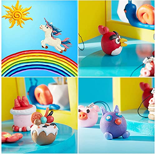 YILAIDA 62 Colors Oven Bake Modeling Clay, Non-Toxic & Safe, Polymer Clay Starter Kit with Sculpting Tools, Crafts Gift for Kids/Beginners/Adults