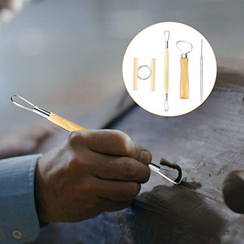 13 Pcs Ceramic Clay Tools Set, Wooden Metal Pottery Clay Sculpting Tools, Clay Wax Pottery Sculpture Carving Sculpting Modeling Tools Kits for Adults Beginners Shaping Modeling Smoothing