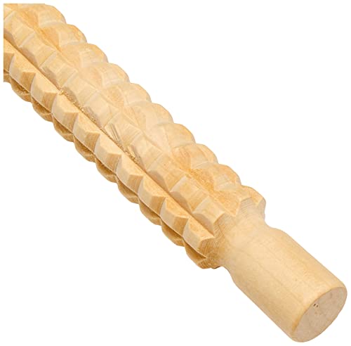Creation Station Textured Wooden Rolling Pins, Beige, Small